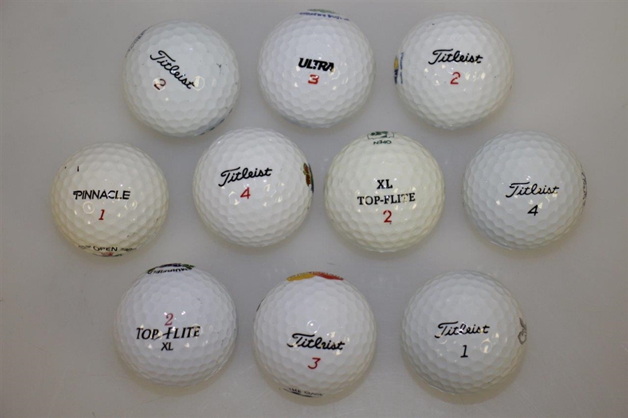 1983 - 2013 Open Championship Balls - 10 in Total From St Andrews, Birkdale & Others 