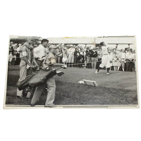 1928 US Open Wire Photo of Bobby Jones & Johnny Farrell at Olympia Fields
