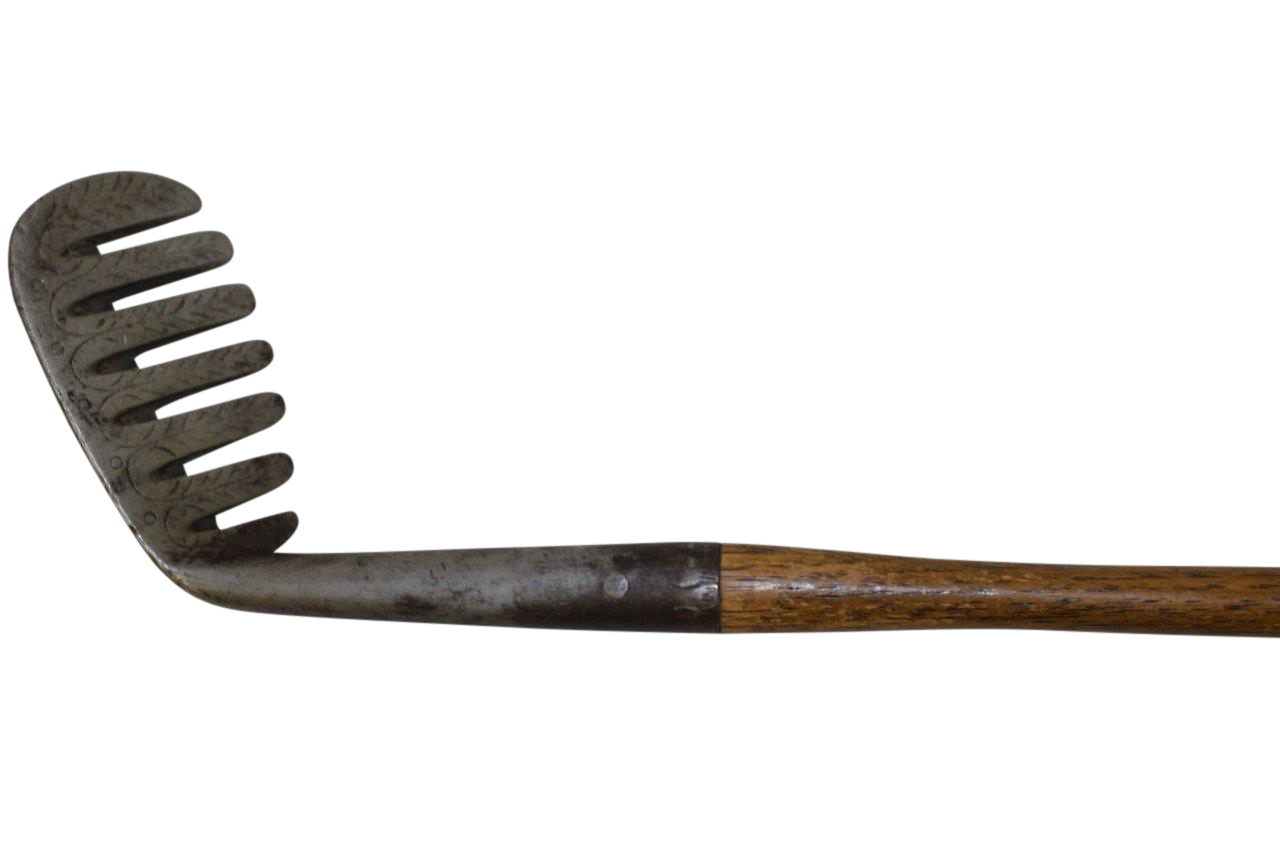 Lot Detail - Brown Patent Rake / Water Iron 'The Major' Montrose N.B.