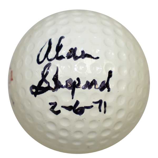 Astronaut Alan Shepard Signed Polara Golf Ball w/ 'Moon Shot' Date Inscription 2-6-71 JSA ALOA