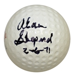 Astronaut Alan Shepard Signed Polara Golf Ball w/ Moon Shot Date Inscription "2-6-71" JSA ALOA