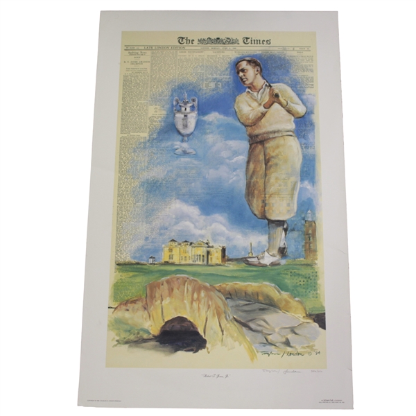 Bobby Jones Slam First Leg at St Andrews Deluxe Offset Lithograph 324/650 by Douglas B London