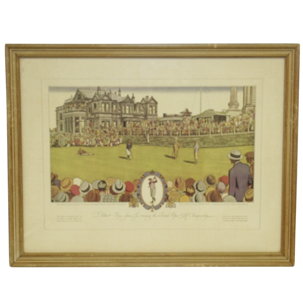 1930 Currier & Ives Robert T. Jones Jr Wins British Open at St. Andrews Framed First Edition of 999Print