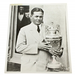 Bobby Jones 1930 British Amateur Trophy Presentation News Service Photograph - First Leg Grand Slam