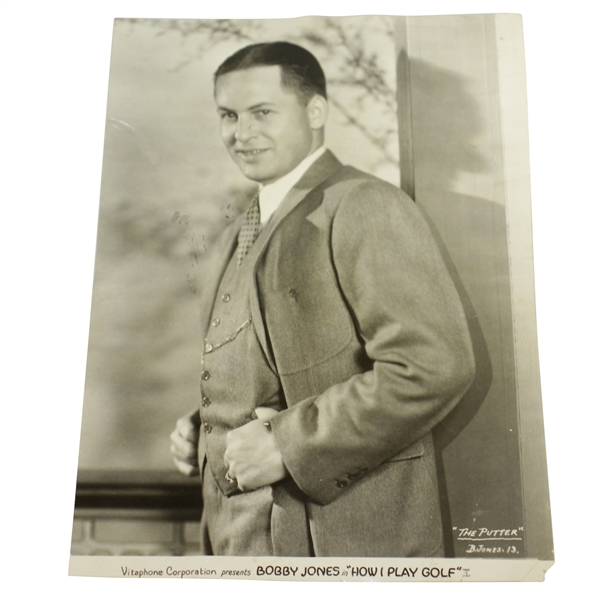 1931 Bobby Jones Publicity Photo For His Vitaphone Corp Sort "The Putter
