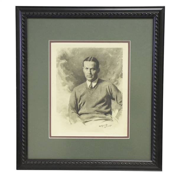 1930 Bobby Jones Pencil Portrait Print
