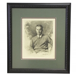 1930 Bobby Jones Pencil Portrait Print