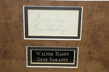 Walter Hagen & Gene Sarazen Signed Photo Framed Presentation JSA ALOA