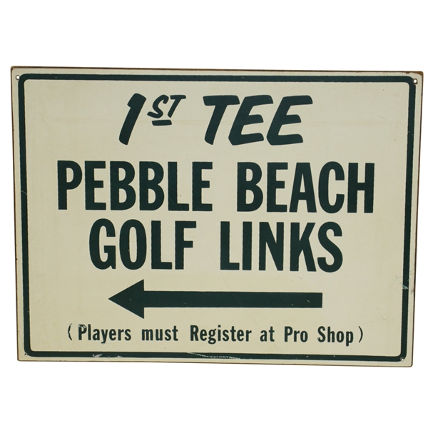 Pebble Beach Golf Links '1st Tee' Wooden Sign