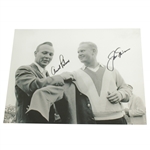 Arnold Palmer & Jack Nicklaus Signed 1965 Masters Green Jacket 8x10 Photo JSA ALOA