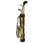 Burke Midget Irons & Wood Set in Matching Canvas Tan Bag