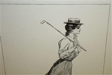 1899 'The Seven Ages Of American Woman-School Days' Ink And Paper Drawn By Charles Dana Gibson