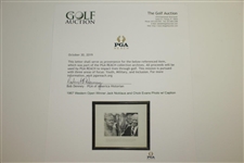 1967 Western Open Winner Jack Nicklaus and Chick Evans Photo w/ Caption