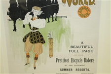 The New York Sunday World Magazine Poster Featuring Woman in Old Fashioned Golf Attire