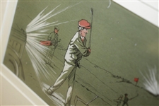 Golfer by Night Color Print by Edith A. Cobieu
