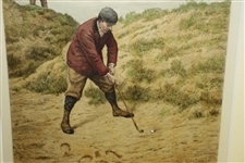 1894 'A Sand Bunker' Etching by C.E. Brock