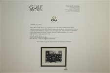 1971 Ryder Cup US Team Photo w/ Nicklaus & Palmer