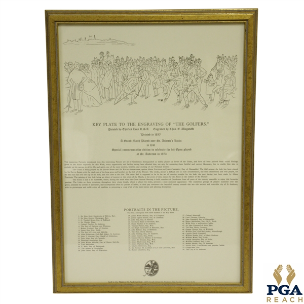 Key To The Golfers Engraving Print by Charles Lee & Chas Wagstaffe