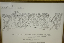 Key To 'The Golfers' Engraving Print by Charles Lee & Chas Wagstaffe