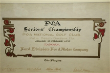 1970 PGA Senior Championship Signed Player Registration by Field - Sam Snead Win JSA ALOA