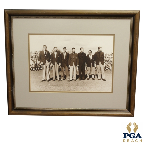 Masters Winners Sarazen, Smith, Nelson, Demaret, Wood & Others in Green Jackets Photo