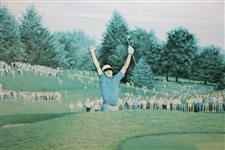 Bob Tway Signed Official 1986 PGA Championship Lithograph 'Sudden Victory' by Daniel A Moore JSA ALOA