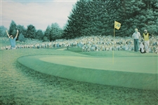 Bob Tway Signed Official 1986 PGA Championship Lithograph 'Sudden Victory' by Daniel A Moore JSA ALOA