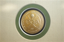 Bob Tway Signed Official 1986 PGA Championship Lithograph 'Sudden Victory' by Daniel A Moore JSA ALOA