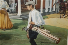 Original 'Shinnecock Hills in 1892' by Leland R. Gustavson Watercolor Painting
