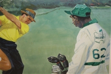 1954 Masters Play-Off Sportsman's Eyrie Print Featuring Sam Snead & Ben Hogan