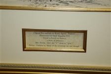 Original Pen and Ink on Board Signed (Samuel D.) Ehrhart Golf Illustration for Puck Magazine