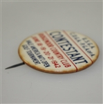 1942 Hale America National Open Contestant Badge HOGAN'S First Major WIN ? - RARE