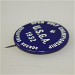 1932 US Open Championship Qualifying Round Badge - Gene Sarazen Winner