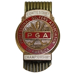 1957 PGA Championship at Miami Valley GC Contestant Badge - Lionel Hebert Winner