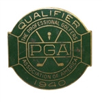 1940 PGA Championship at Hershey CC Contestant Badge - Byron Nelson Winner