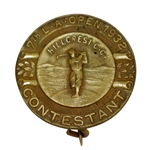 1932 LA Open at Hillcrest CC Contestant Badge - MacDonald Smith Win