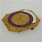 1935 US Open at Oakmont CC Contestant Badge in Very Good Condition - Sam Parks Jr Winner
