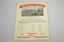1935 US Open at Oakmont CC Program - Sam Parks Jr Winner