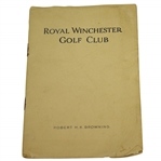 1934 Royal Winchester Golf Club by Robert HK Browning