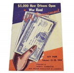 1944 $5,000 New Orleans Open War Bond Golf Tournament at City Park Program - Sammy Byrd Win