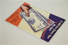 1944 $5,000 New Orleans Open War Bond Golf Tournament at City Park Program - Sammy Byrd Win