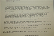 Byron Nelson Signed 1965 Personal Letter to Rod Munday w/ IKE & PGA Champ Mention JSA ALOA