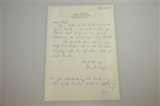 Gene Sarazen Signed 1950 Personal Letter to Rod Munday w/ Book Content JSA ALOA