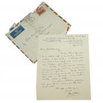 Henry Cotton Signed 1956 Personal Letter to Rod Munday w/ Appearance Fee Content JSA ALOA