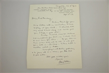 Henry Cotton Signed 1956 Personal Letter to Rod Munday w/ Appearance Fee Content JSA ALOA