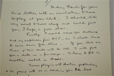 Henry Cotton Signed 1956 Personal Letter to Rod Munday w/ Appearance Fee Content JSA ALOA