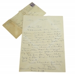 Horton Smith Signed 1953 Detroit GC Letter to Rod Munday w/ Ben Hogan Content JSA ALOA