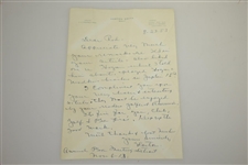 Horton Smith Signed 1953 Detroit GC Letter to Rod Munday w/ Ben Hogan Content JSA ALOA