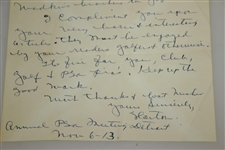 Horton Smith Signed 1953 Detroit GC Letter to Rod Munday w/ Ben Hogan Content JSA ALOA