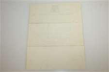 Johnny Goodman Signed 1933 Letter Written 9 Days After Amateur's US Open Win JSA ALOA